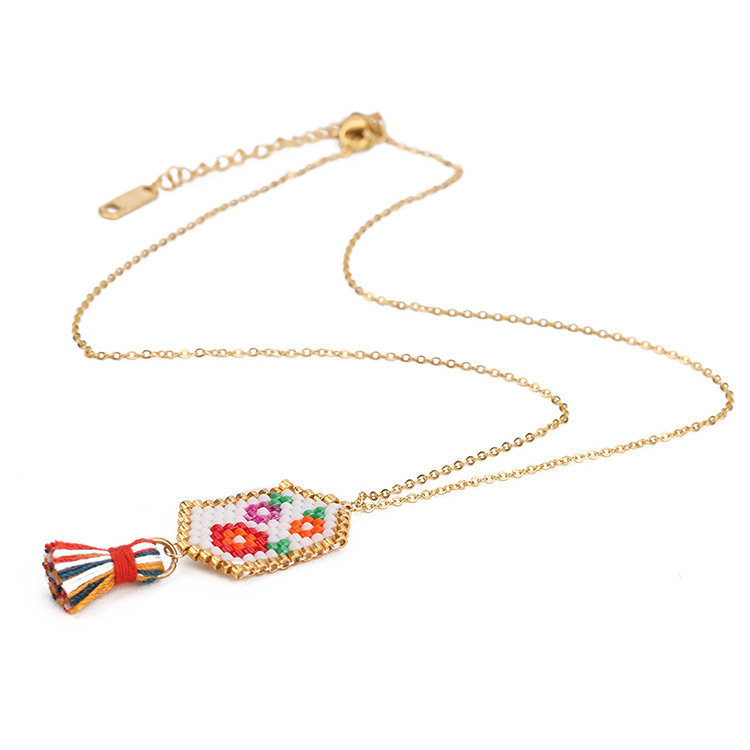 MI-S180053 Moyamiya Charm Fashion Custom Colorful Beads Necklace Women Colorful Earrings Bead Pendant Women