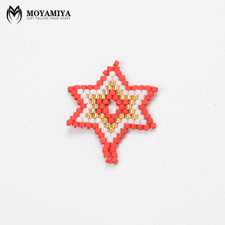 MI-P180009 Moyamiya Miyuki Handmade Beaded Tassel Jewelry Star Stainless Pendant For Necklace Souvenir Jewelry Bracelet Earrings
