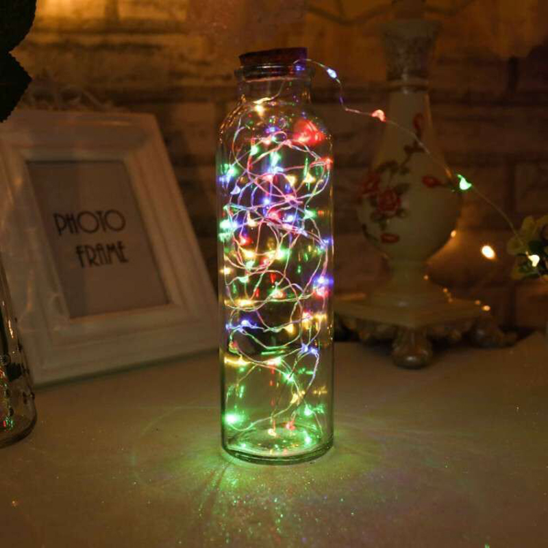 Novelty 2M 20leds LED Copper Fairy Night Light Waterproof Garland Lamp for Garden Christmas Wedding Party Decoration Lighting