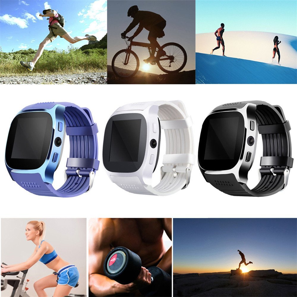 MenT8 Bluetooth Smart Watch  With Camera Facebook Whatsapp Twitter Sync SMS  Support Sim TF Card