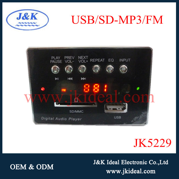 JK5229LT bluetooth module mp3 car audio player board