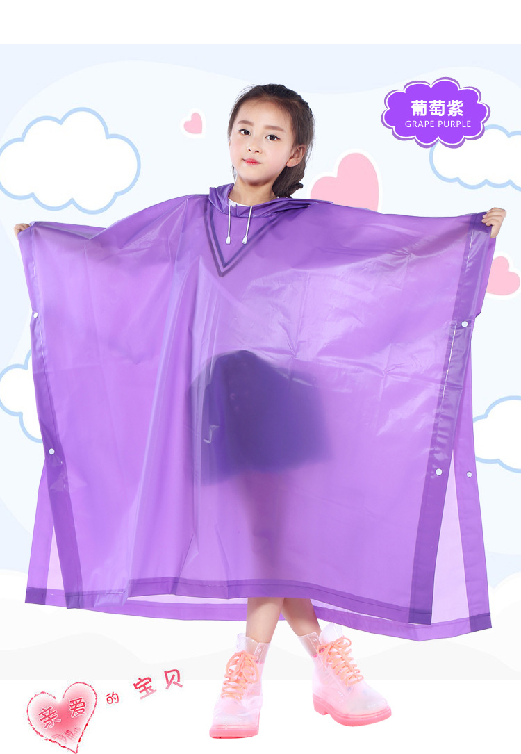 MC-611 2018 fashion Student  rain poncho reflective waterproof rainwear
