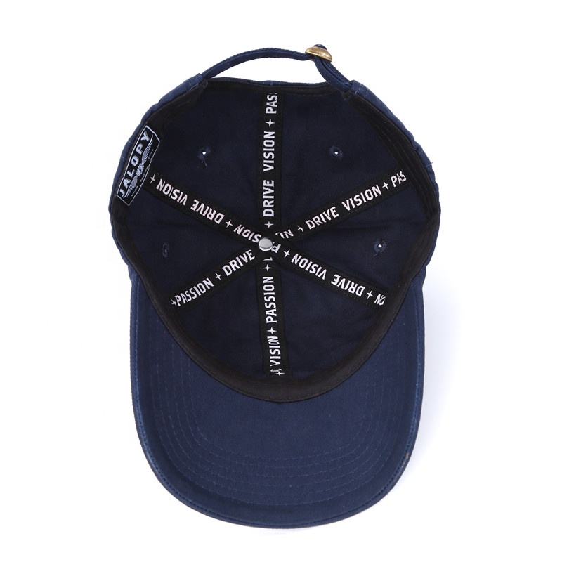 Low profile black unstructured dad cap custom embroidered bulk dad hat