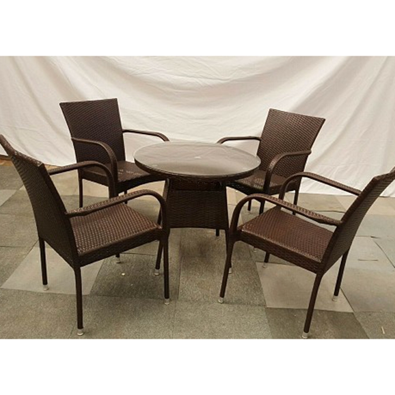 Outdoor Dining Set Rattan Set Wicker Furniture Cheap Restaurant Tables Chairs