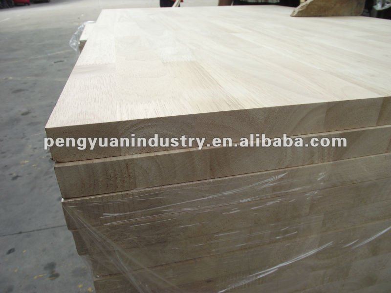 Rubber wood finger jointed board size 1220*2440mm usage construction and furniture