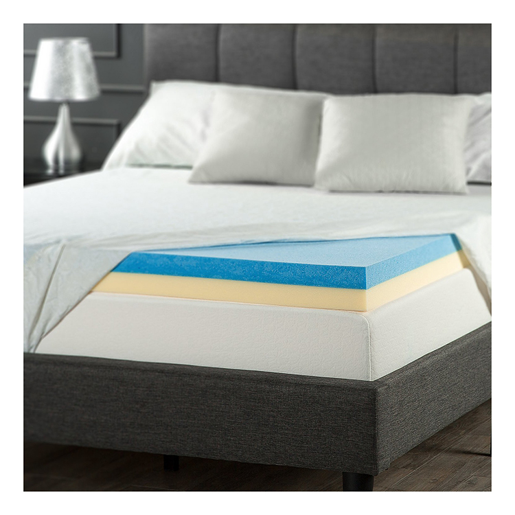 Custom foam insert cool gel mattress pad