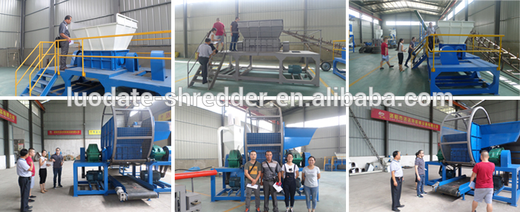 Double shaft electric motor shredder machine with multi functions