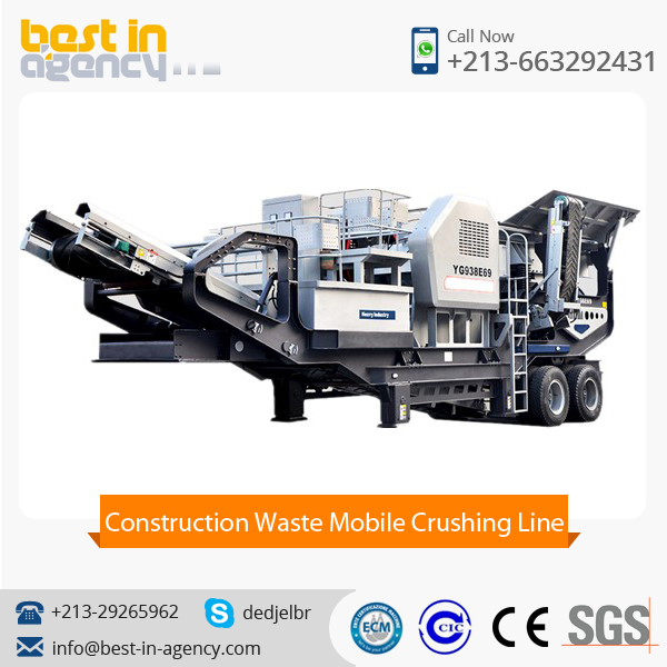 100tph Construction Waste Recycling Mobile Crushing Line