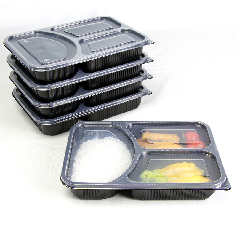Food Container Disposable Rectangular Recyclable Bento Box For 750ml
