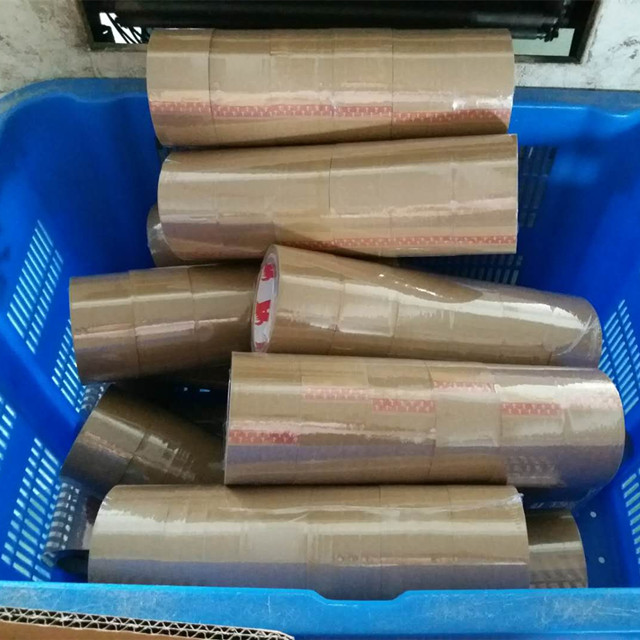 brown packing tape with customer  logo inner side paper core
