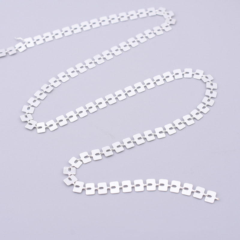 Yiwu Factory 925 silver aluminum brass stainless steel roll jewelry chain