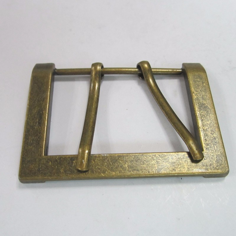 High quality antique brass metal Double pin buckle with the lowest price