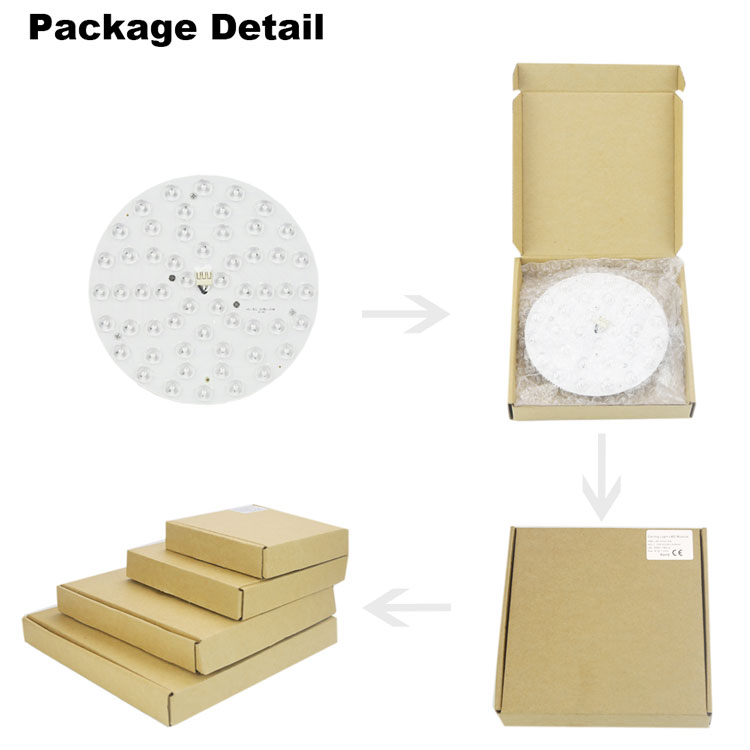 New Design Lens AC LED Module Round Ceiling Light Module with 3 CCT Indoor Lighting