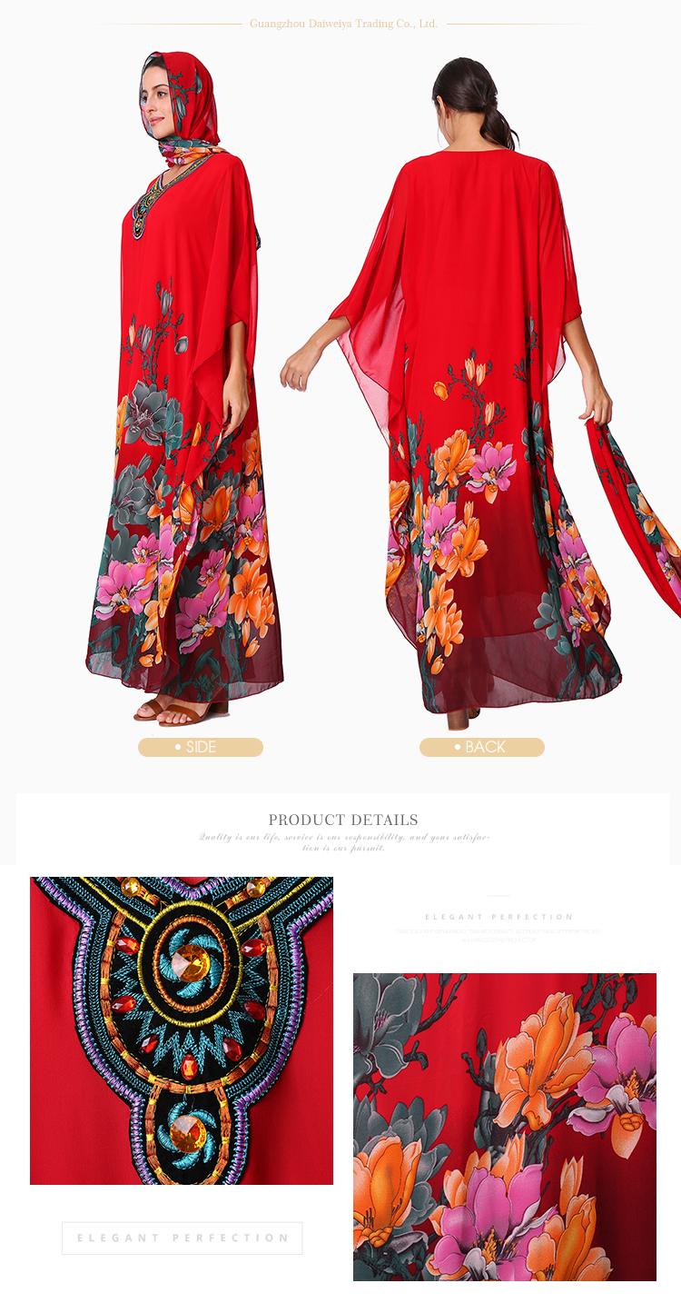 Fashion Wholesale Price Muslim Kaftan Abaya Dress For Women