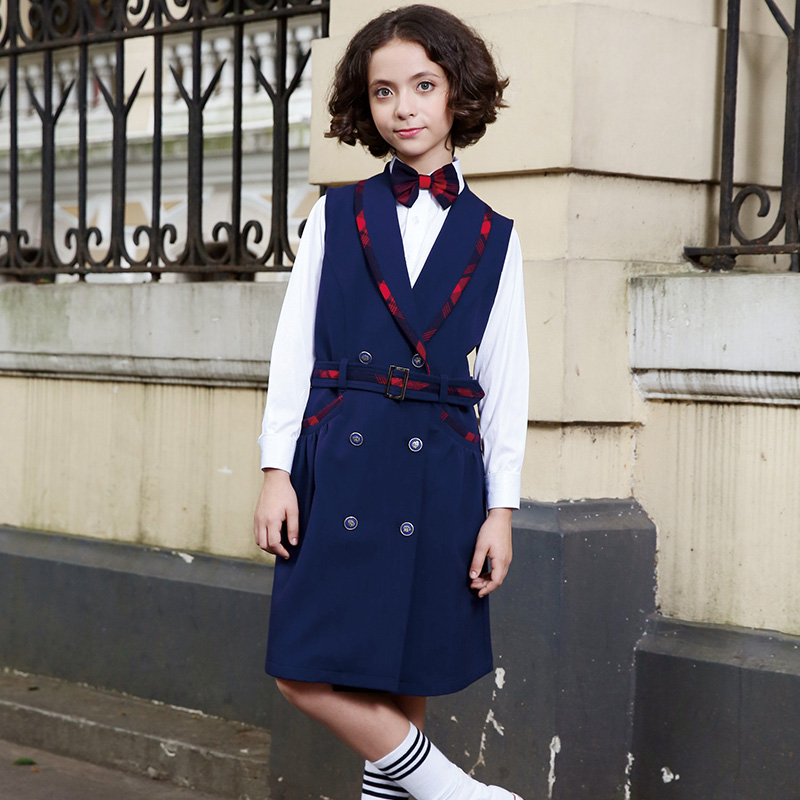 Guangzhou Suppliers elementary Primary Schools Uniform pinafore