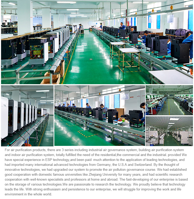 Industrial ventilation systems ESP for indoor air exchanger
