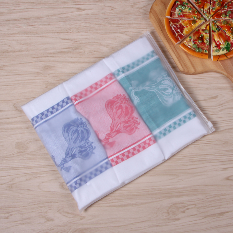 Doctorhome 100% cotton yarn-dyed jacquard vegetable pattern tea towel for kitchen