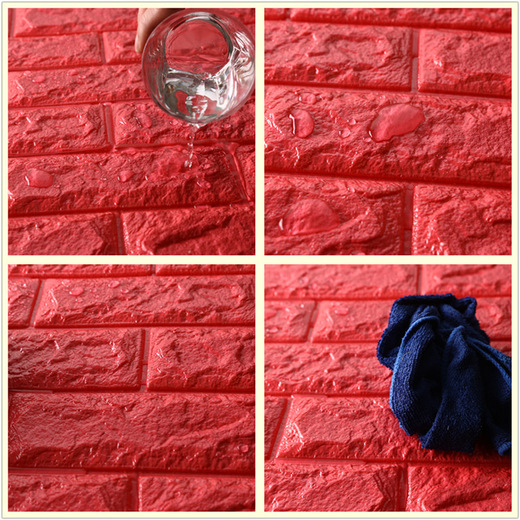 kindergarten anticollision brick design self adhesive PE Foam Wallpaper