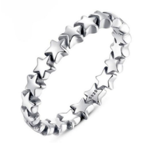 Solid 925  Sterling Ring Star stacking Ring for Wholesale.png