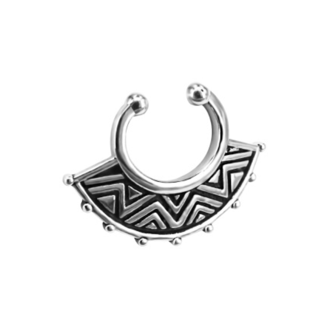 Buy Unique Style New Product Non Piercing Stainless Steel Septum Ring.png
