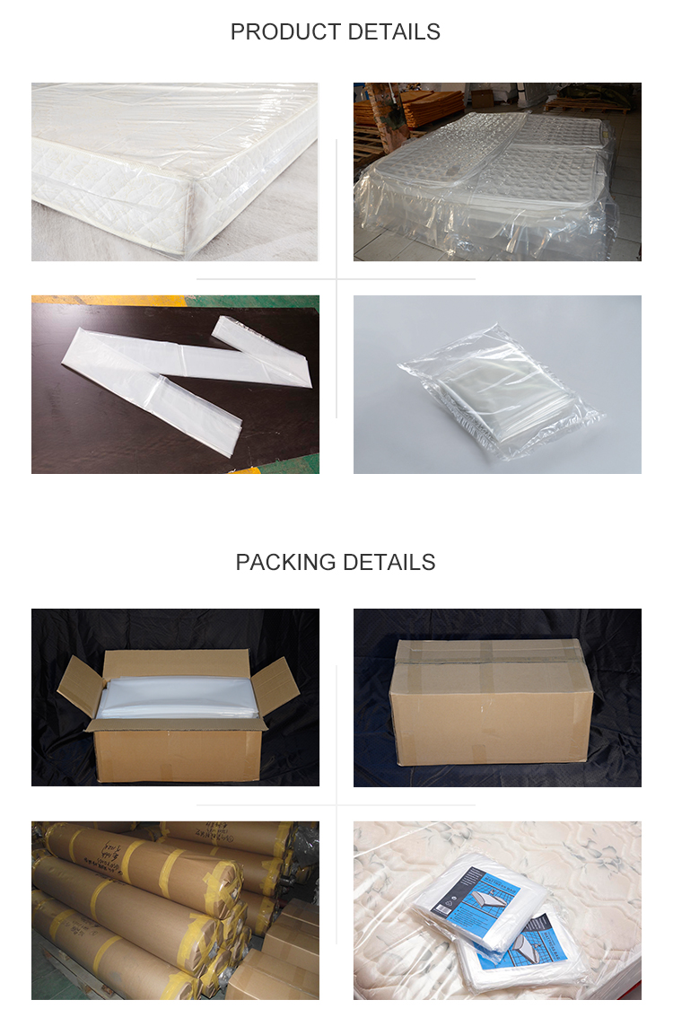 Plastic vacuum compressing bag for single mattress