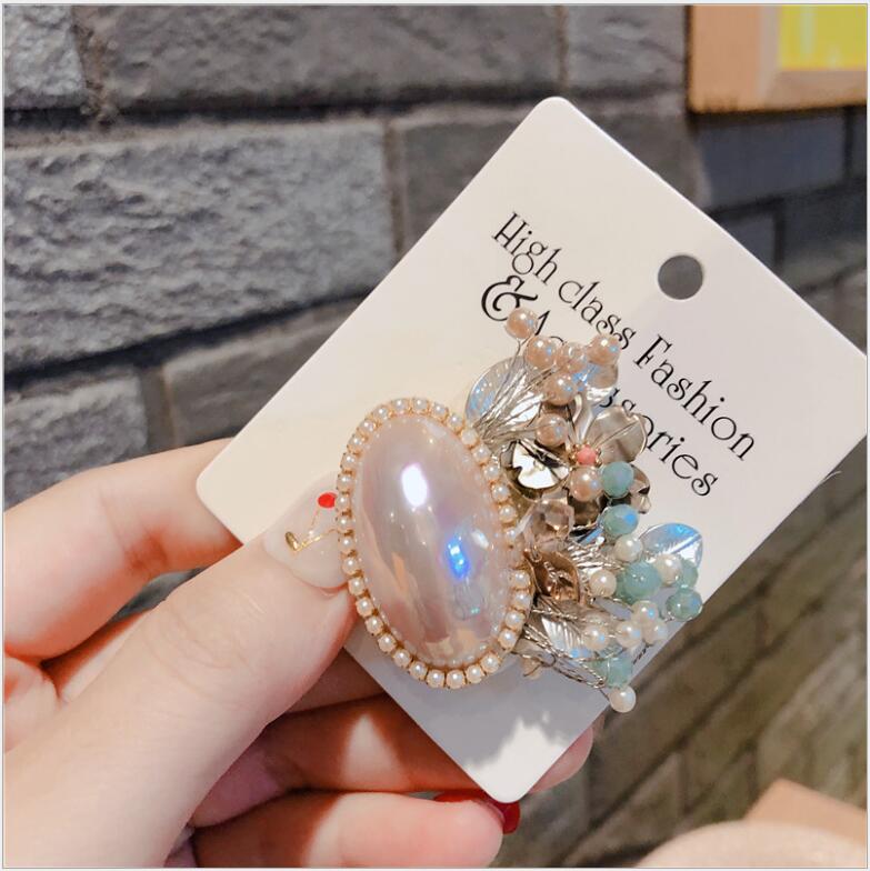 Trend accessories fashion baroque jeweled pearl diamond knot woman badge brooch