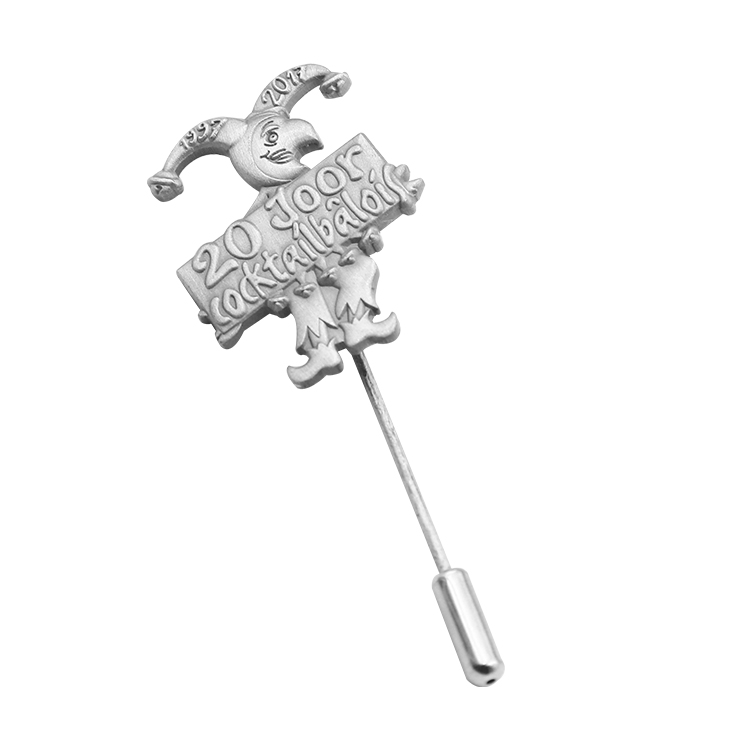 Personalized Soft Enamel Metal  Fashion Custom Men Silver  Brooch Pin