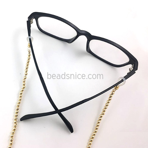 Gold Filled Eyeglass Reading Glass Chain 2mm-4mm Bead Sunglass Chain