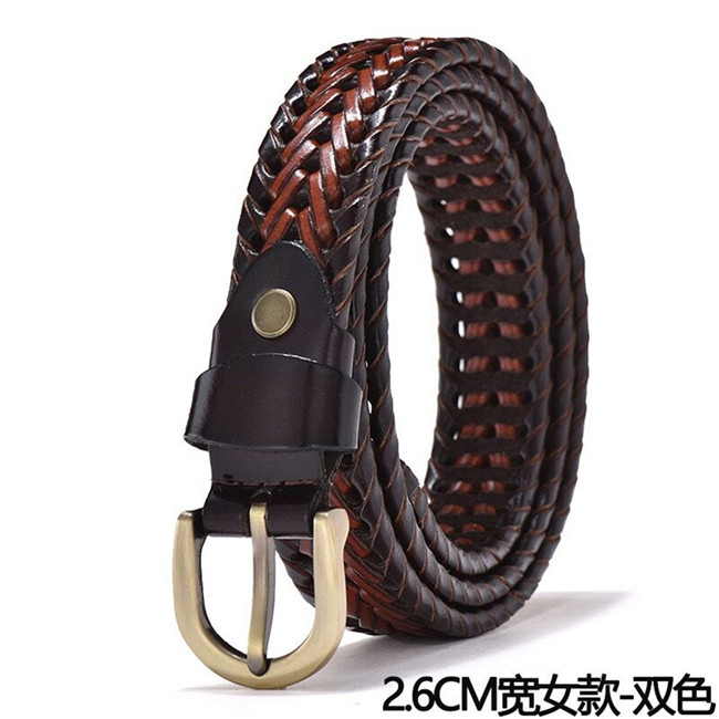 Cow Skin Leather Braided Belts For Men