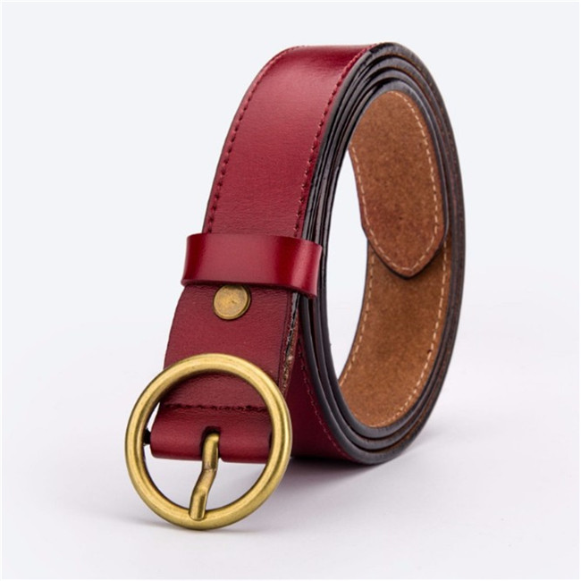 Wholesale Fashion Lady Woman Leather Belt With Alloy Buckle