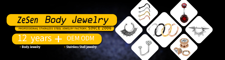 Wholesale high quality stainless steel magnetic zircon labret lip ring piercing jewelry
