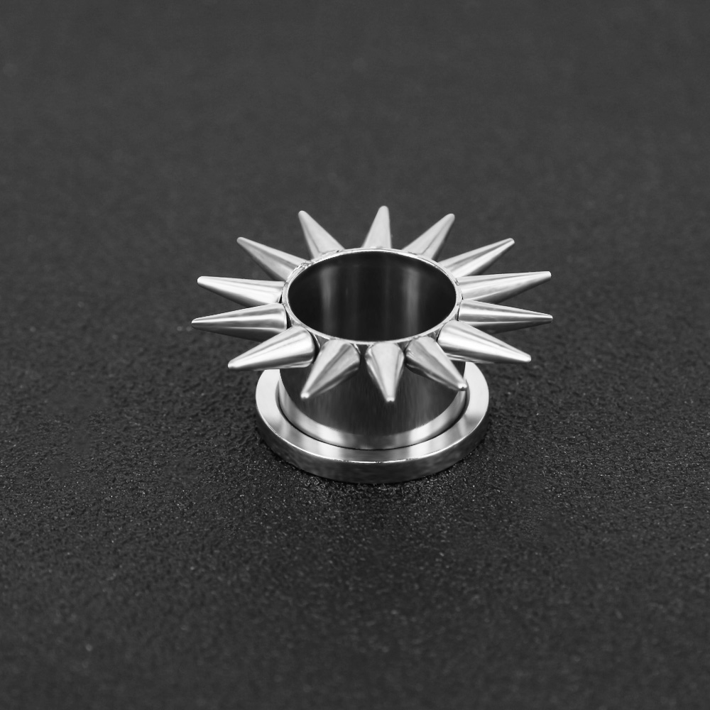 Radiant Cold Sun design Surgical Stainless steel ear tunnel plug body jewellery
