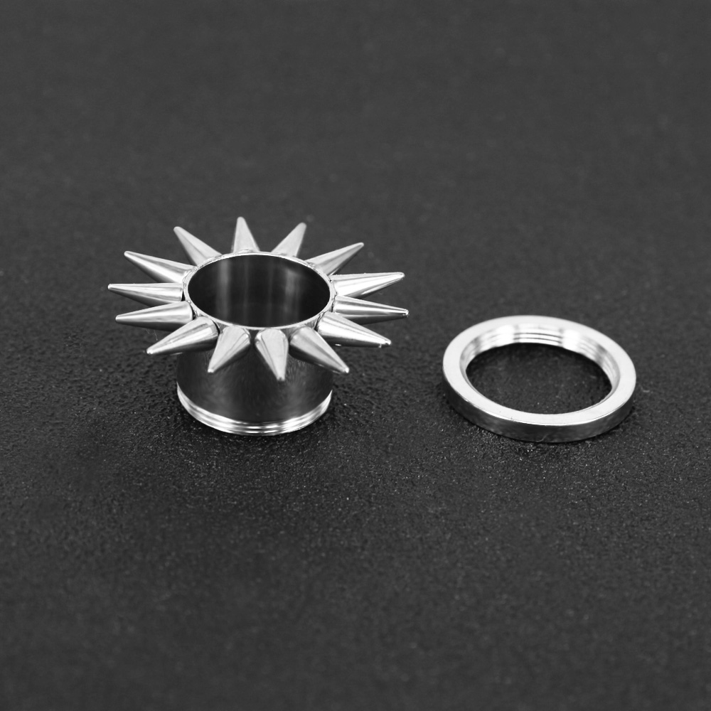 Radiant Cold Sun design Surgical Stainless steel ear tunnel plug body jewellery