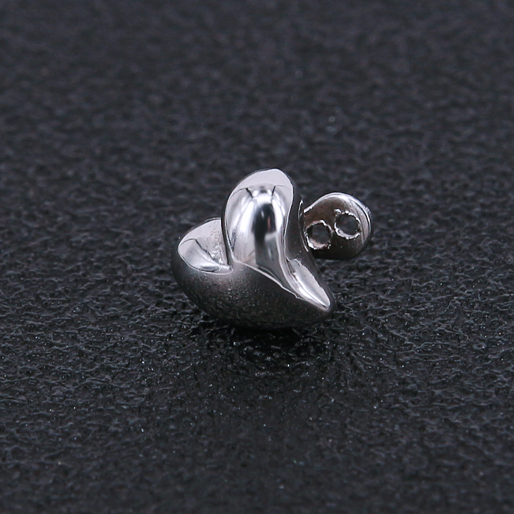 Stainless steel love heart sign body jewelry unique micro dermal piercing