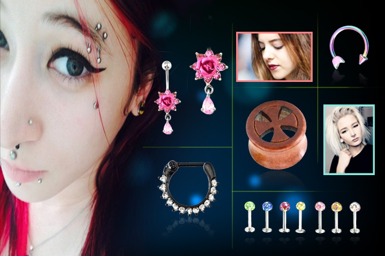 Blue Gemstones Round Ear Plug & Tunnel Jewelry 2014 Ear Piercing
