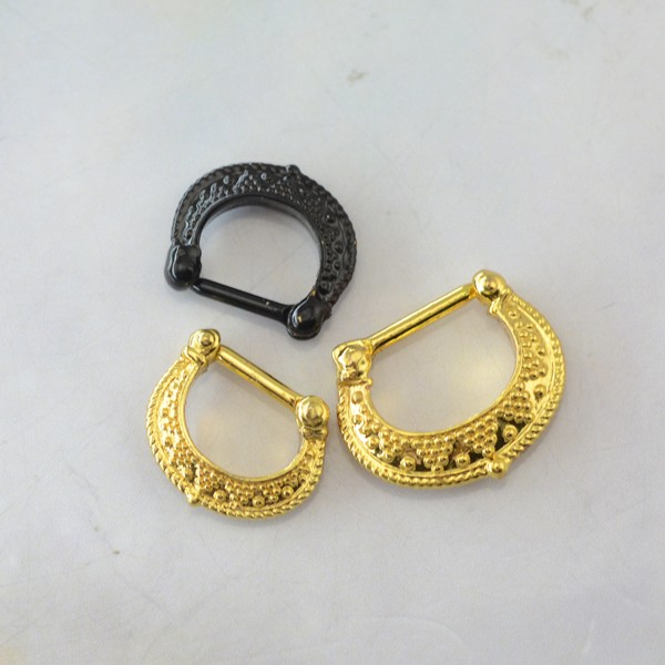 Factory Customized Fashion India Gold Septum Clicker Body Jewelry Septum