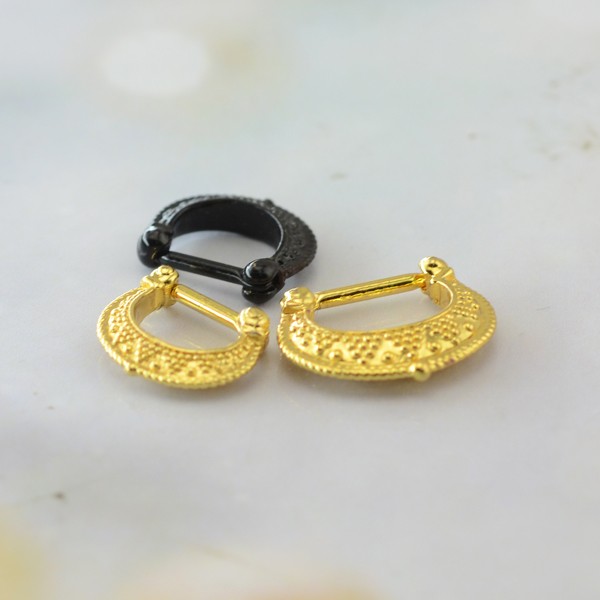 Factory Customized Fashion India Gold Septum Clicker Body Jewelry Septum