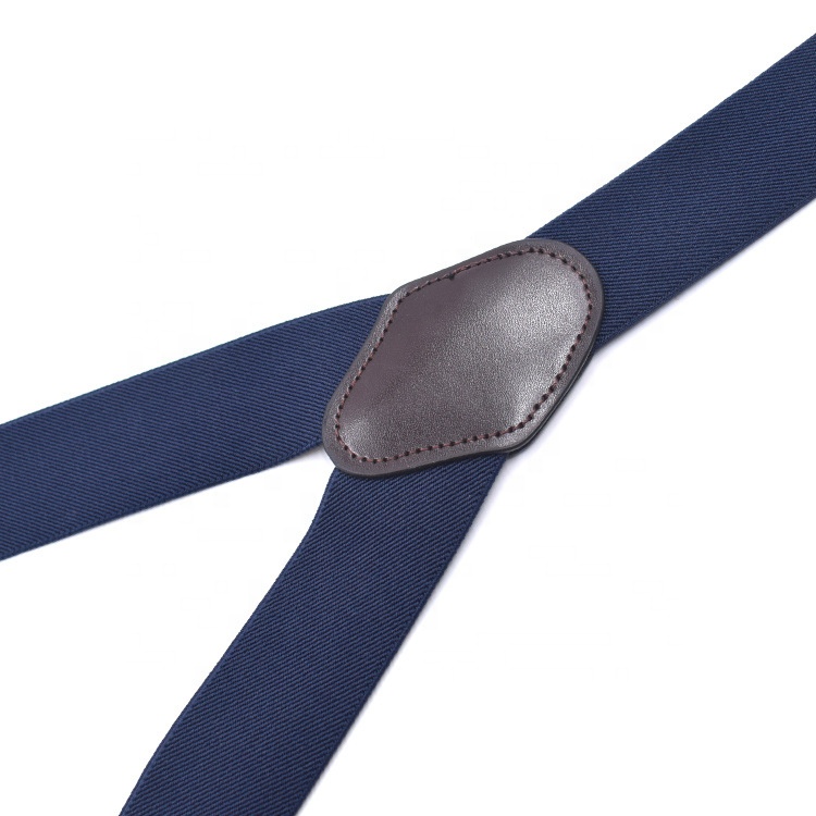 Men Y Shaped Heavy Duty Suspenders 6 Metal Clips Adjustable Solid Straight Clip Suspenders