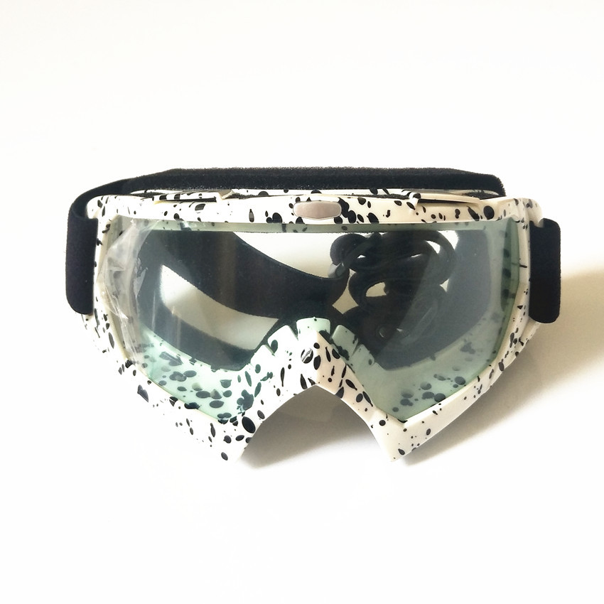 Outdoor Sports Cycling Bike Motorcycle Sunglasses Snowboard Dustproof Eyewear Ski Goggles Mirrored Lens Gafas White Leopard