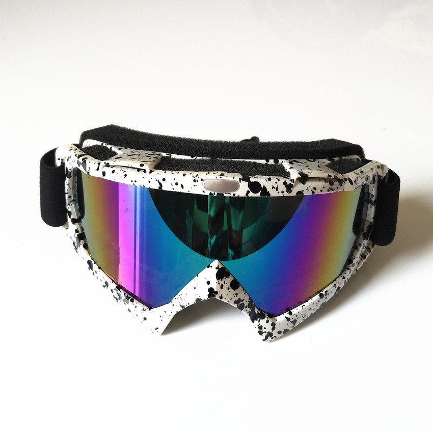 Outdoor Sports Cycling Bike Motorcycle Sunglasses Snowboard Dustproof Eyewear Ski Goggles Mirrored Lens Gafas White Leopard