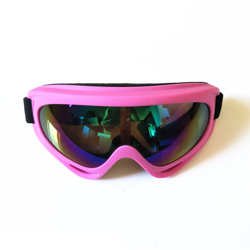 Outdoor Sports Cycling Bike Motorcycle Goggles UV400 Windproof Eyewear Lunette Ski Goggles PC Game Protective Goggle Pink