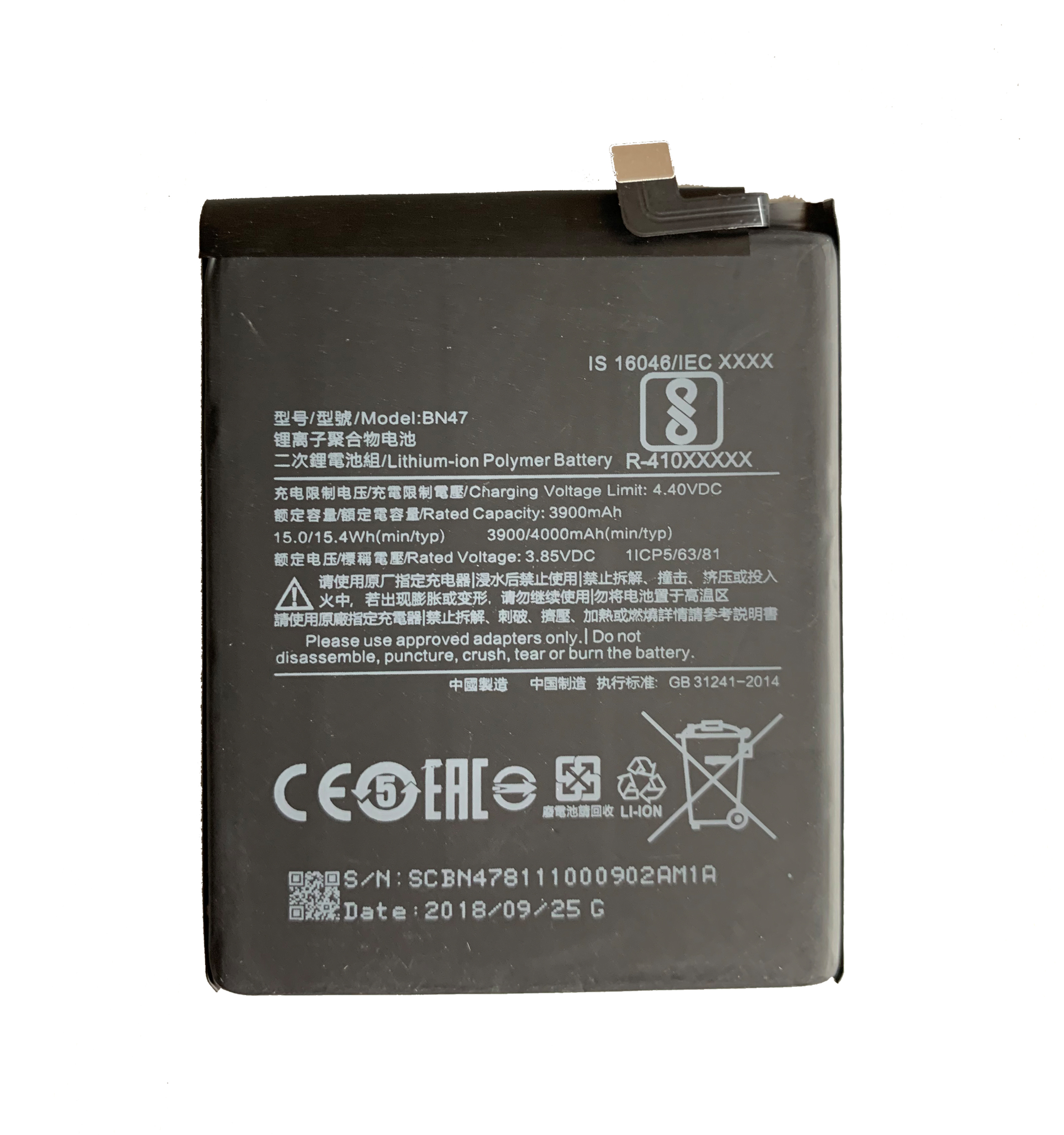 Original High Quality Mobile Phone Battery Bn47 For Xiaomi Mi6 Pro Redmi Mi 6 Pro Bn47 Battery