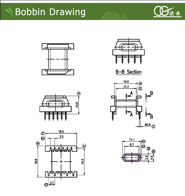 china supplier epc19 bobbin for transformer