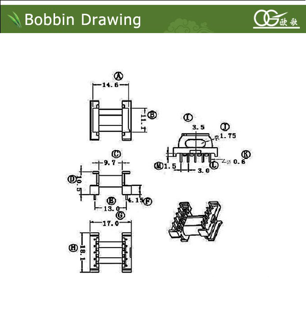 china supplier epc17 bobbin for transformer