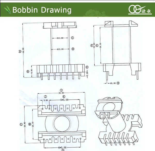 china manufacture eer28 bobbin