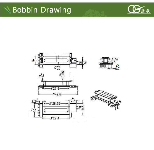 china supplier edr bobbin for led driver transformer