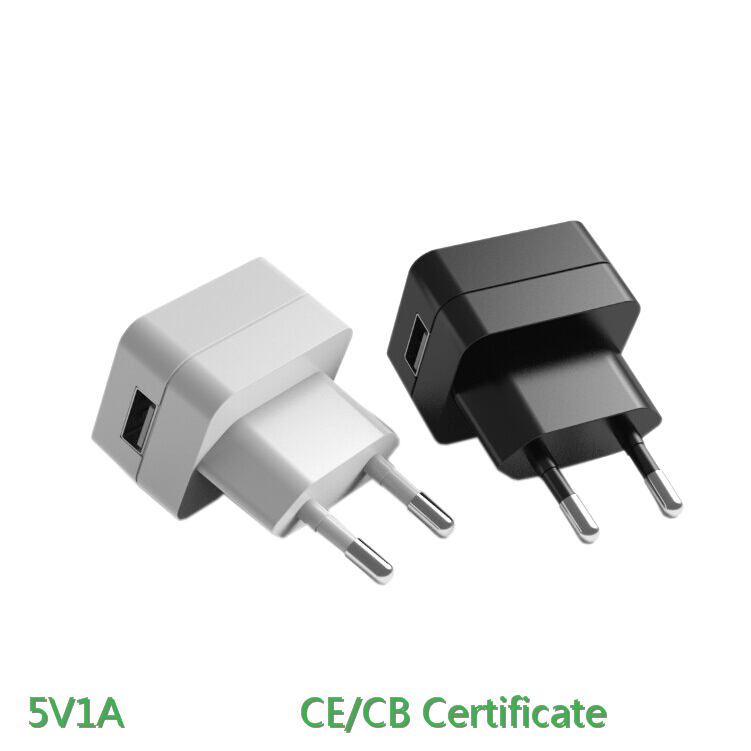 CE Certified Super Fast Mobile Phone Charger,EU Plug Wall Mount Travel Charger 5V 1A for Samsung