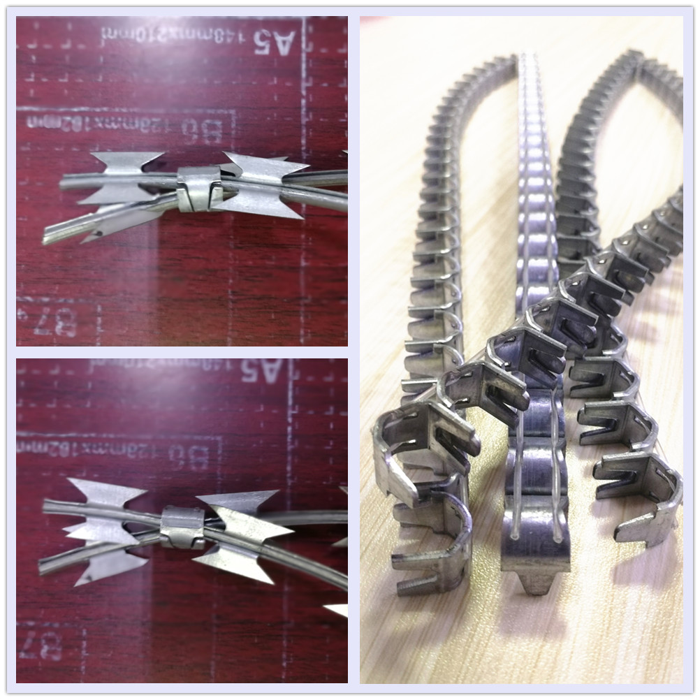 Galvanized Surface Treatment U Clips M87 connect razor barbed wires CBT-60