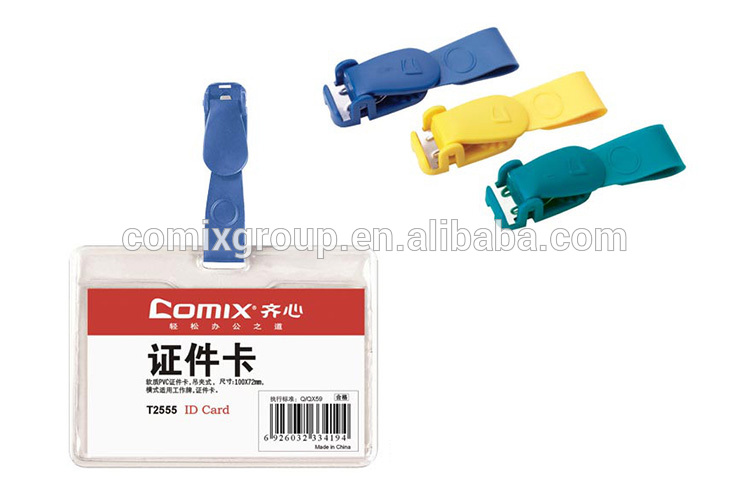 Comix Factory direct sale custom design soft pvc badge holders/business id card holder