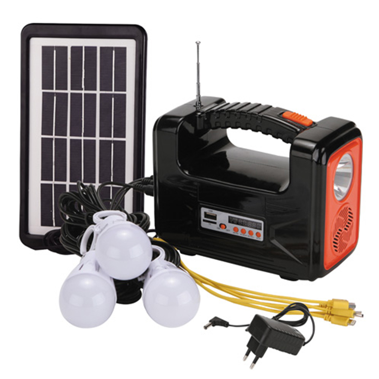 10W solar lighting system for indoor with MP3&FM radio function